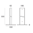 LINEA LIGHT (ILED) ILD65076 PEAK KIT FISS.C/BASAMENT.GR.9006 GO