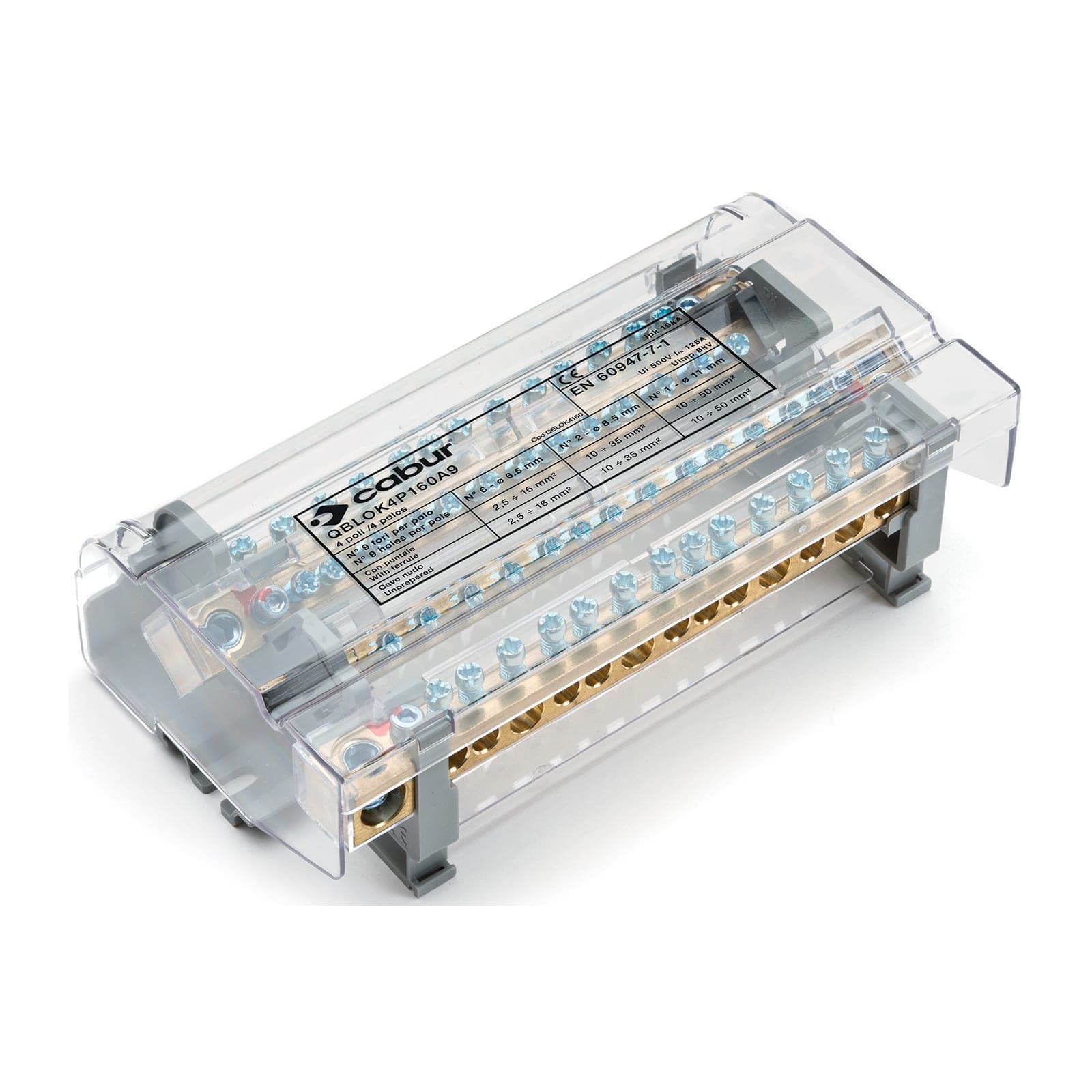 CABUR SRL CBRQBLOK4161U QBLOK4P160A14-U MORSETTIERA 160A 14F B.U
