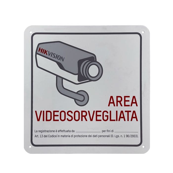 HIKVISION ITALY SRL HIK150104813 CARTELLO VIDEOSORVEGLIANZA