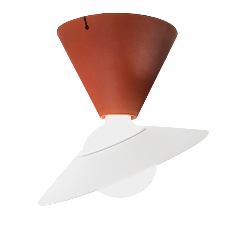 LINEA LIGHT-STILNOVO SNV8969 FANTE PLAF.E27 B.CO RAGG./ROSSO OP.