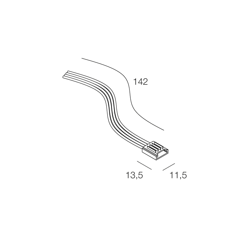 NOVALUX SPA - NOX100975.99 CONNETTORE CAVO-STRIP (10 pz) Provvisto di cavo di alimentazione.