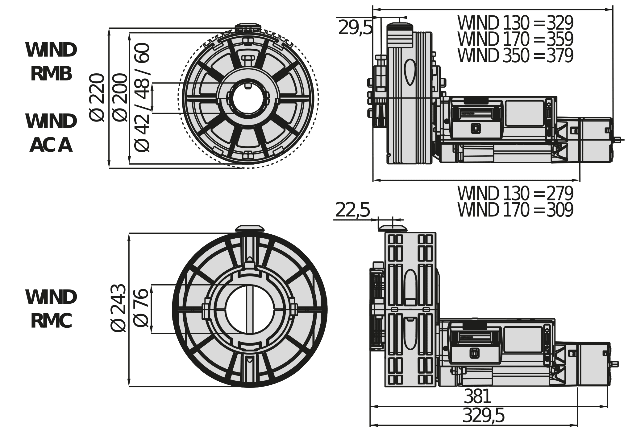 BFT - BFT2614069 WIND AC A KIT 170/200-60 EF UP