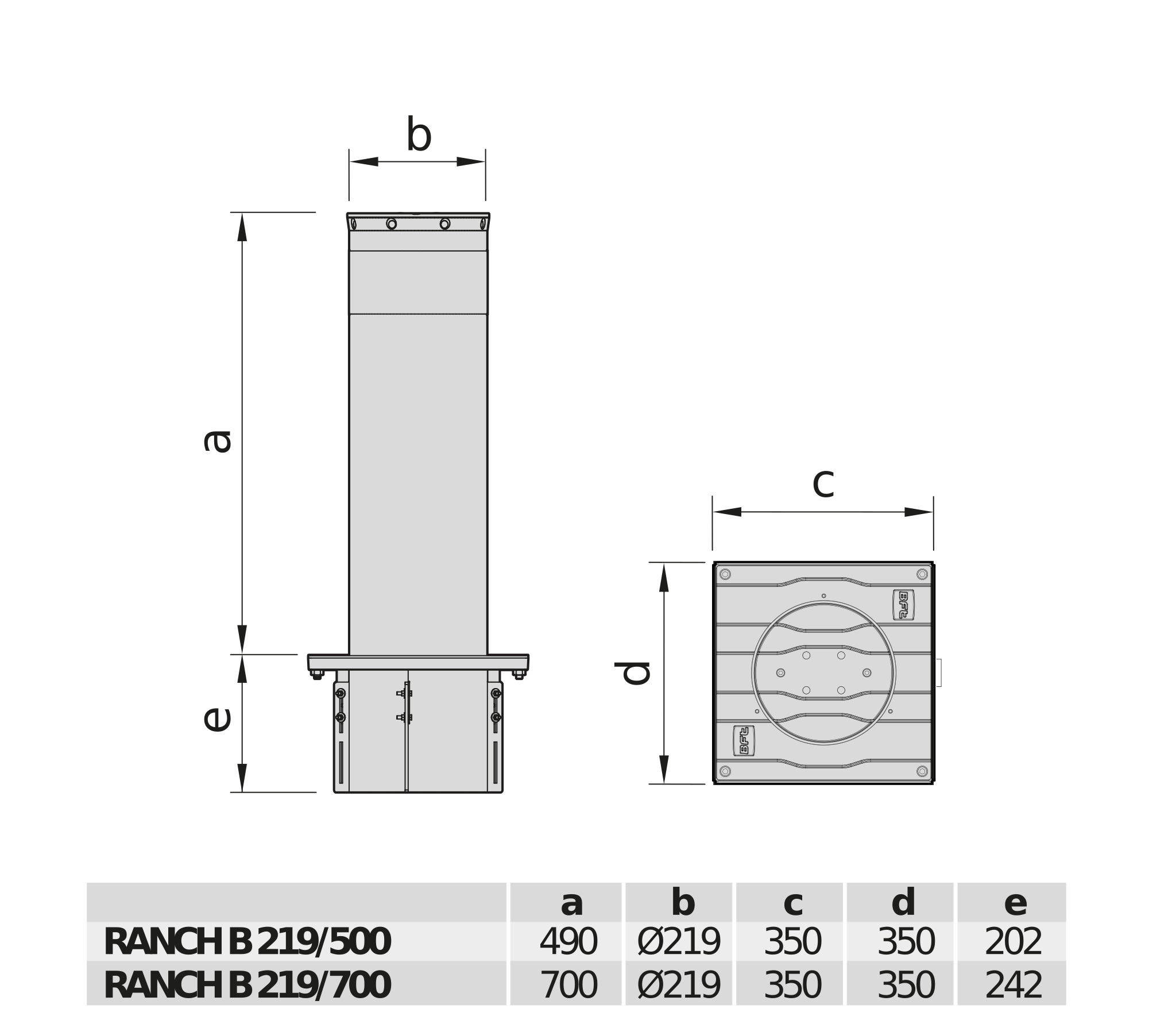 BFT - BFT2605558 RANCH B 219/700 L DISS.FISSO