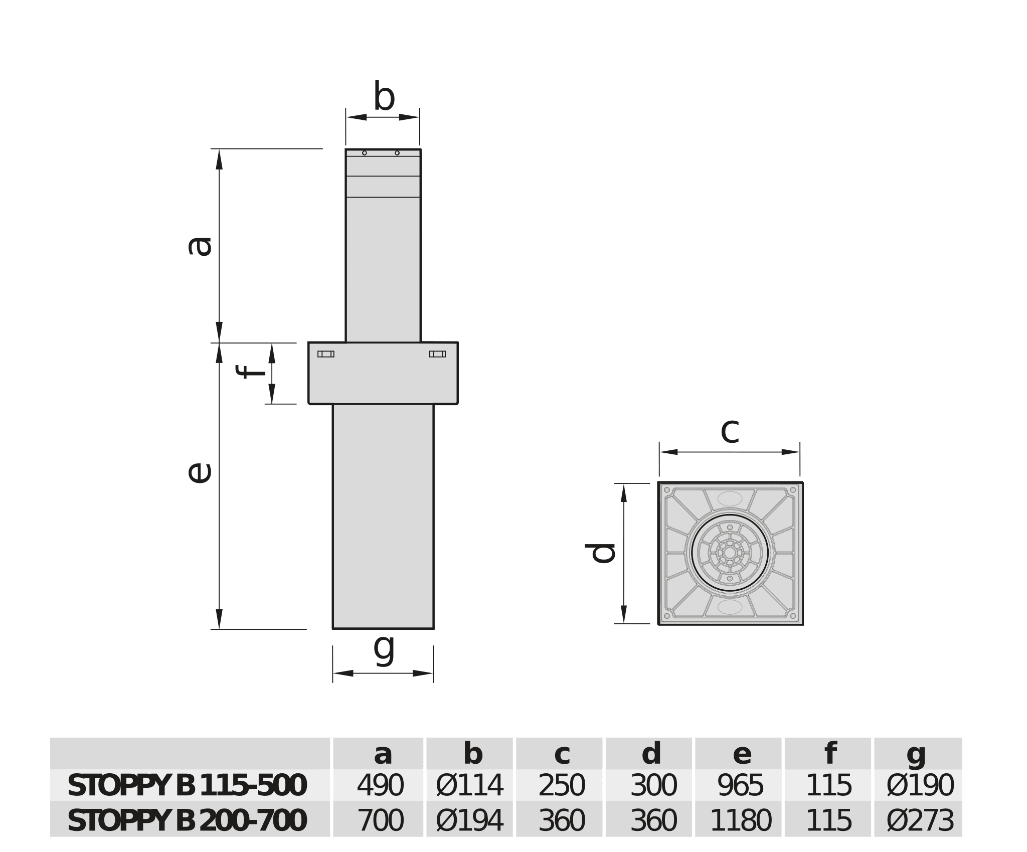 BFT - BFT2613164 STOPPY B 115/500 DISS.ELETTROMECC. - RAL