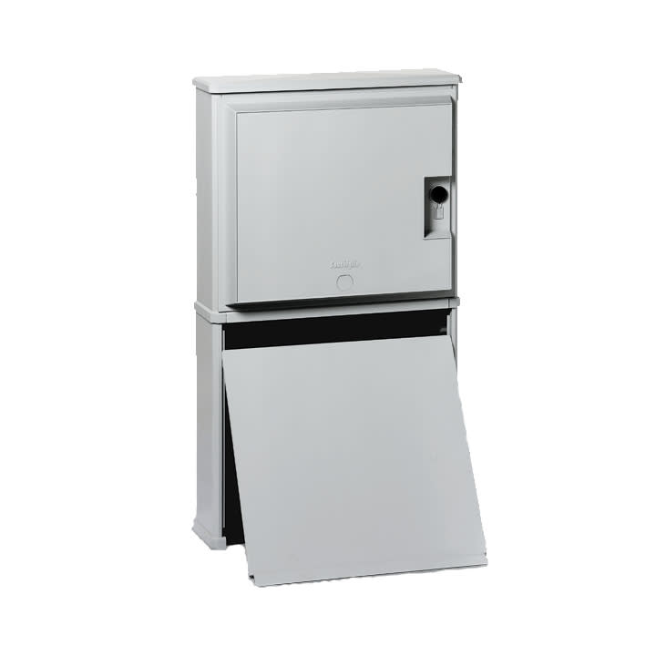 CONCHIGLIA - CON073701930 Serie CV4M - Armadio in vetroresina a 1 vano + zoccolo, s/serratura, dim. 714 x 660 x 271 mm (BxAxP)