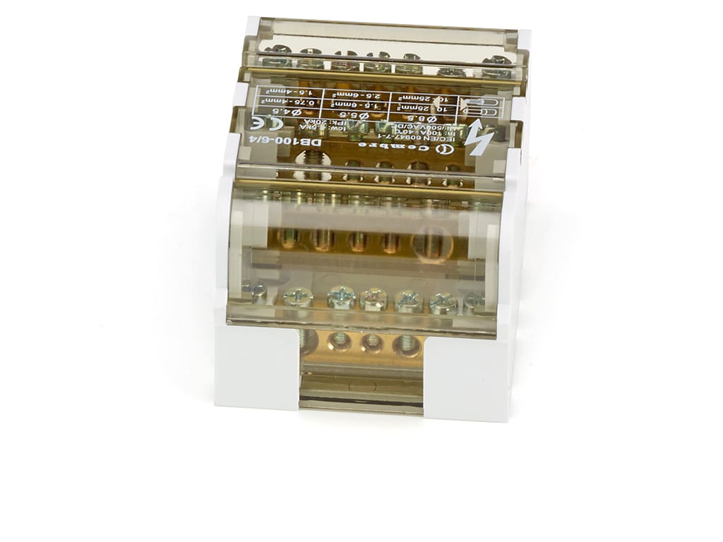 CEMBRE SPA - CEMDB100-6/4 RIPARTITORE TETRAPOLARE 100A 7VIE SEZ.25