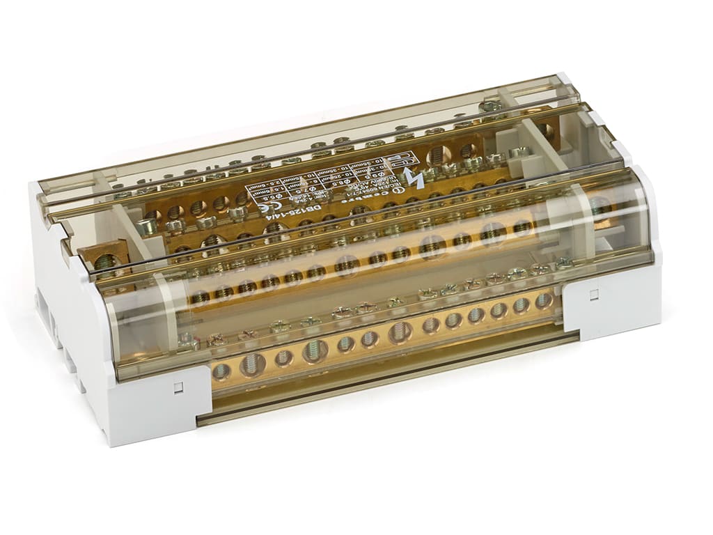 CEMBRE SPA - CEMDB125-14/4 RIPARTITORE TETRAPOLARE SERIE DBLOCK, A SERRAGGIO DIRETTO, 125A 15 VIE SEZIONE INGRESSO 35mmq
