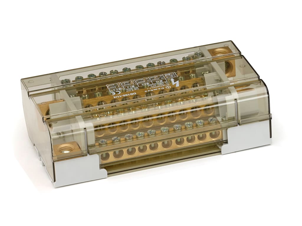 CEMBRE SPA - CEMDB160-11/4 RIPARTITORE COMPATTO TETRAPOLARE SERIE DBLOCK, A SERRAGGIO DIRETTO, 160A 12 VIE SEZIONE INGRESSO 50mmq