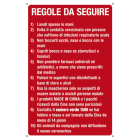 ELCART DISTRIBUTION ERT352100000 CARTELLO REGOLE DA SEGUIRE