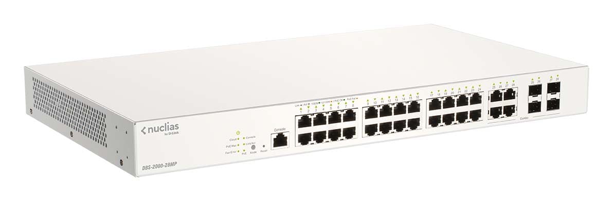 D-LINK MEDITERRANEO - DLKDBS-2000-28MP SWITCH CLOUD 24X1GB,POE370W,4XCOMBO, 1 A