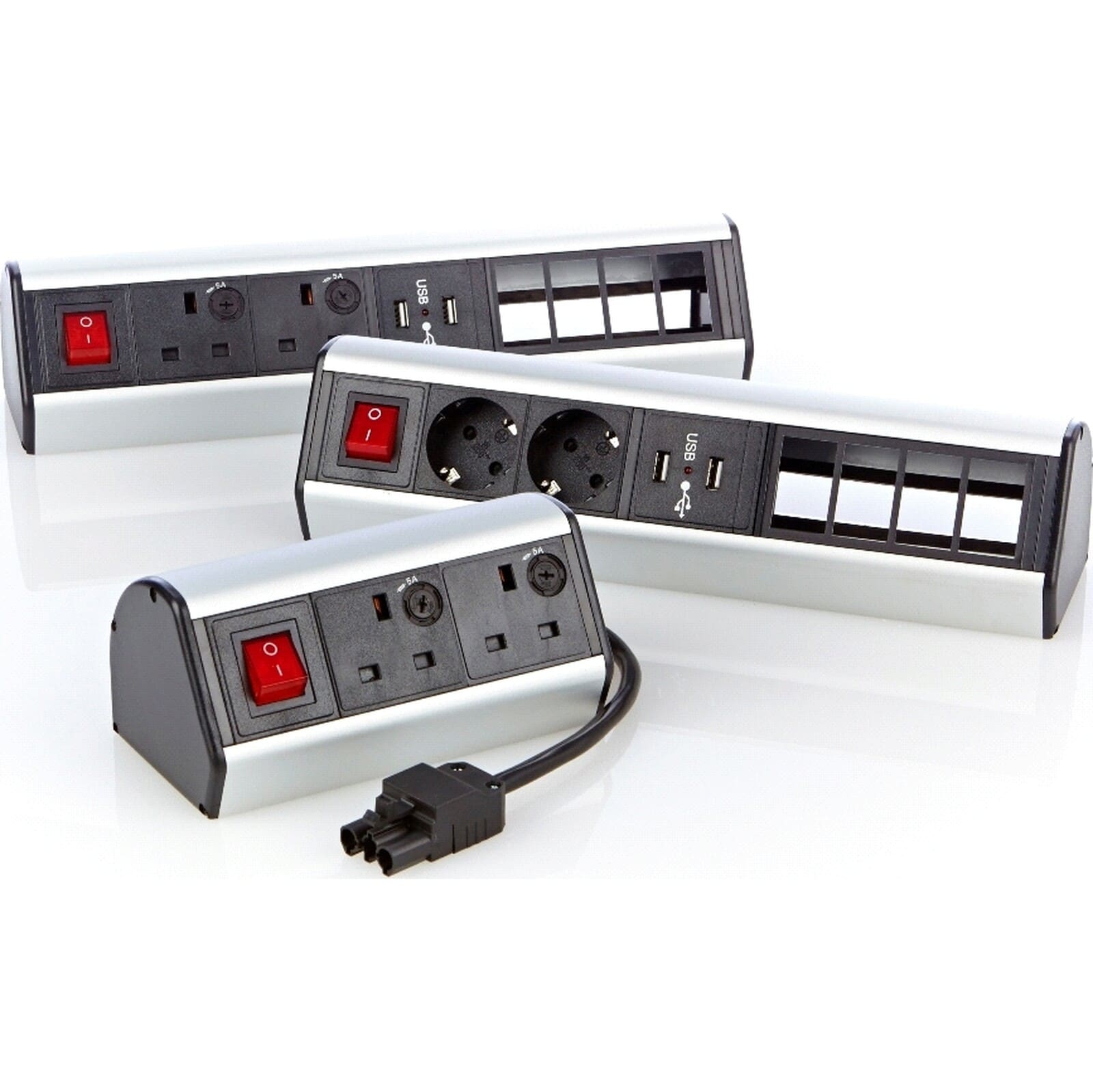 MAYFLEX UK LIMITED EXL555-275 Excel Desk Power 2x UK 2x USB Power 4x 6