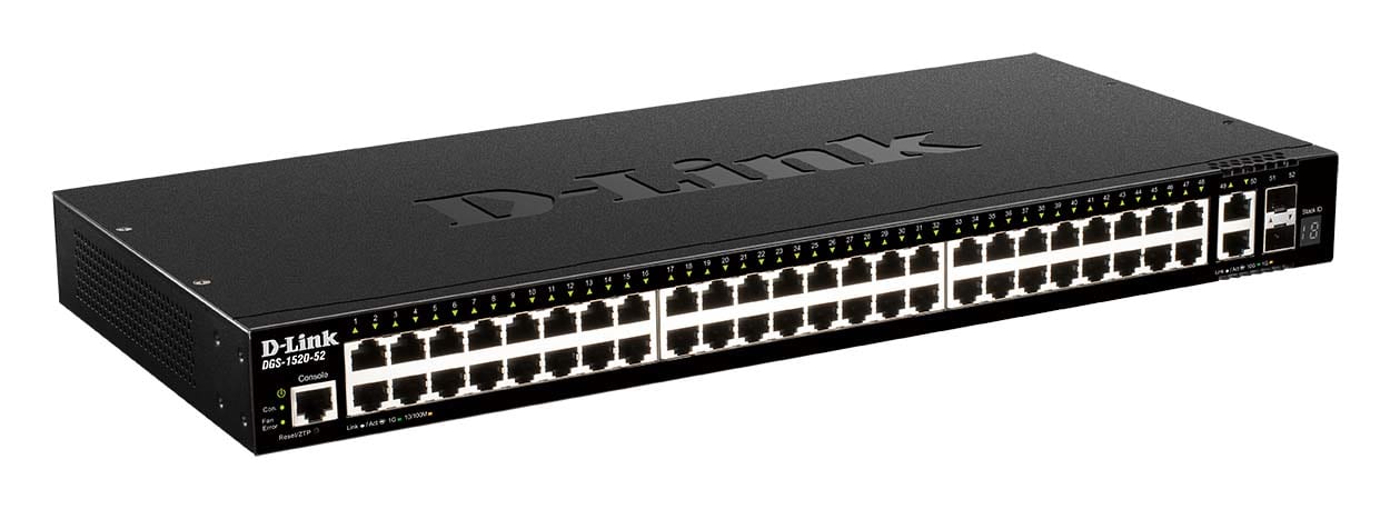 D-LINK MEDITERRANEO - DLKDGS-1520-52 SWITCH SMART 48X1GB, 2XSFP+, 2X10GB, RAC