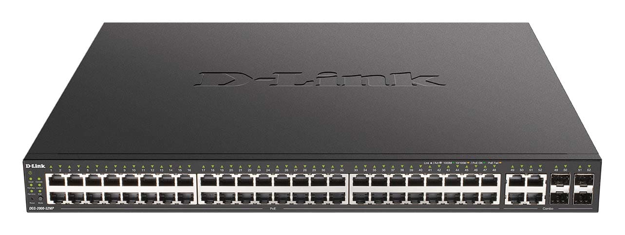 D-LINK MEDITERRANEO - DLKDGS-2000-52MP SWITCH GEST L2+ 48 X 1GB POE (370W), 4XS
