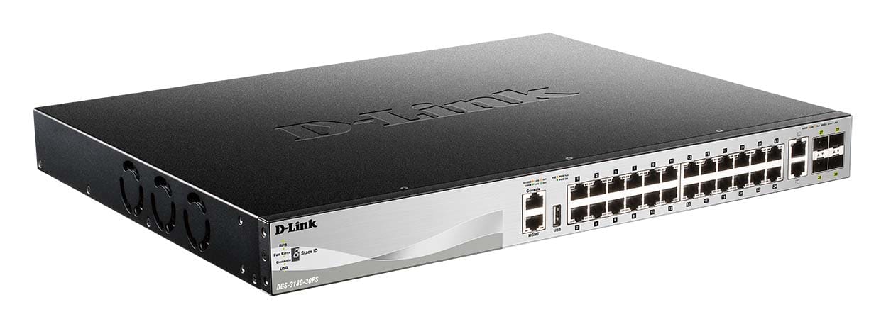 D-LINK MEDITERRANEO DLKDGS-3130-30PS/SI SWITCH GEST L3 24X1GB POE 370 2X10GB 4XS