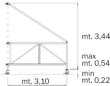 FRIGERIO CARPENTERIE - FRIALP ST5 STAFFA ENx hp14,8m c/3BRA-3MOR-RUO xpo.ALP