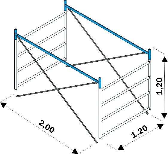 FRIGERIO CARPENTERIE - FRIEXP-HD CAMP SEZ.INTER. COMPL. 4g h1,20m xpo.EXP