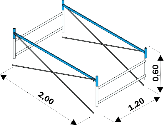 FRIGERIO CARPENTERIE - FRIEXP-HD 1/2CA MEZZA.SEZ.INTER. COMPL. 2G H0,60M XPO.EX