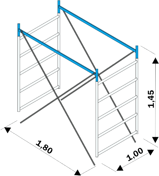 FRIGERIO CARPENTERIE - FRIPOR CAMPATA SEZ.INTERM. COMPL. 5g h1,45m xpo.ORIO