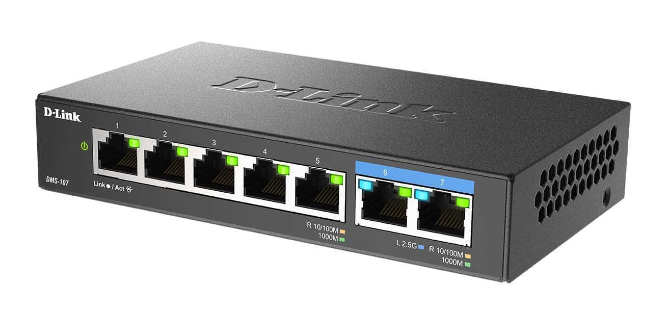 D-LINK MEDITERRANEO - DLKDMS-107 SWITCH NONGEST 5X1GB + 2X2,5GB -(NO RACK