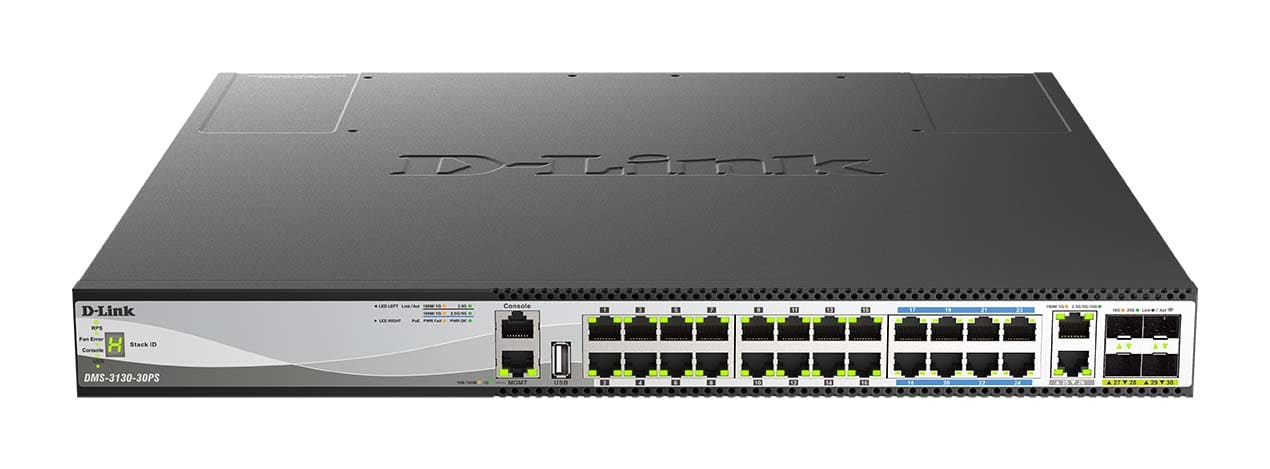 D-LINK MEDITERRANEO - DLKDMS-3130-30PS SWITCH L3 16x2,5G, 8x5GPoE740W 2x10G 4xS