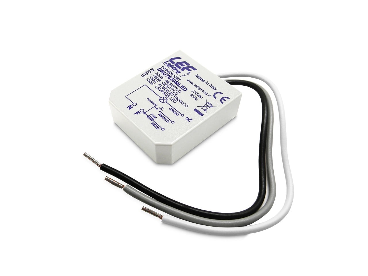 LEF LIGHTING SRL - LEFDRU7630MLED VARIALUCE UNIVERSALE LED PULSANTE 3 FILI