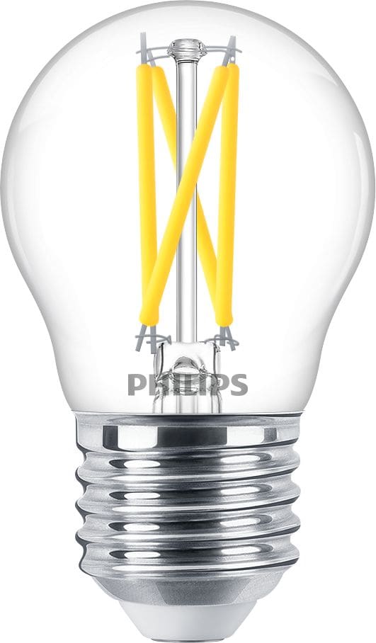 SIGNIFY ITALY SPA PHLMLLUS25927 MASTER, LED, P45, 25 W, E27, 2200 K, 2700 K, 340 lm, CRI 90, 25000 ore, Vetro