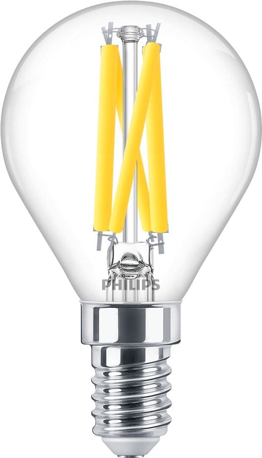 SIGNIFY ITALY SPA PHLMLLUS60927E14 MASTER, LED, P45, 60 W, E14, 2200 K, 2700 K, 806 lm, CRI 90, 25000 ore, Vetro