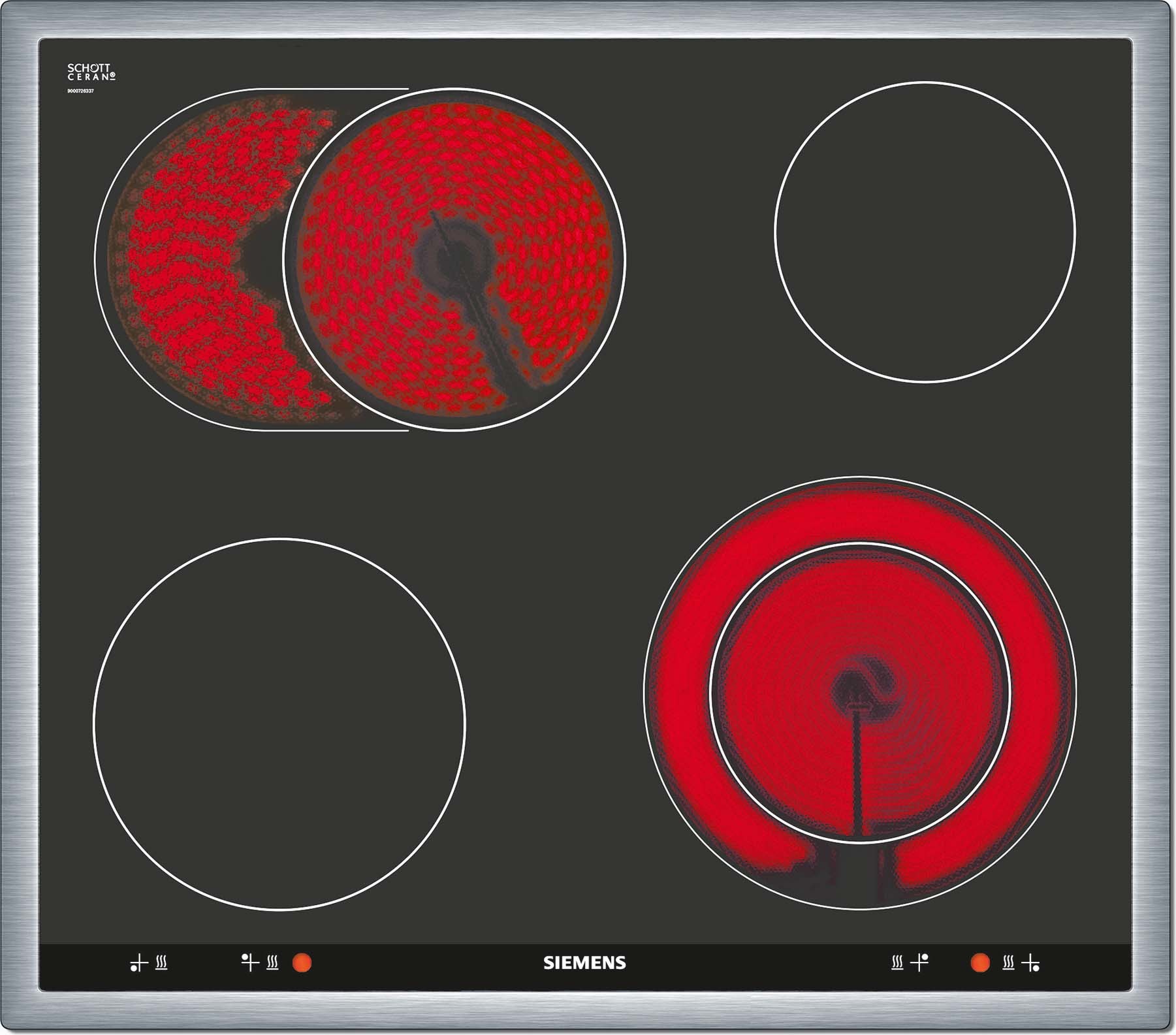 Siemens Hausgerate - SIZEA645GN17 Glaskeramik Kochfeld 60cm Zwkr BrAterz