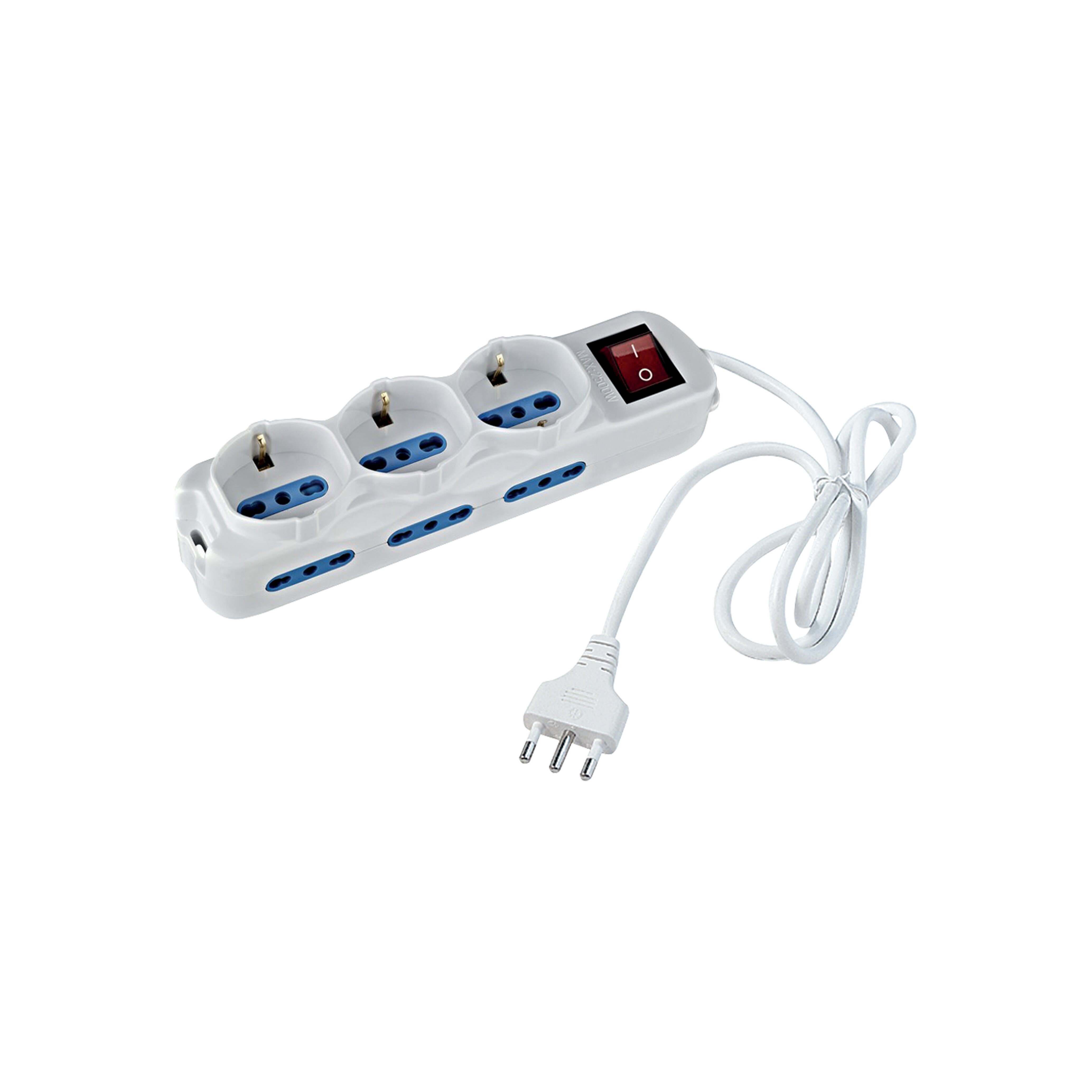 ELETTROCANALI SRL ETNECK11101 MULTIPRESA BIANCA 9 POSTI SCHUKO/BIVALEN