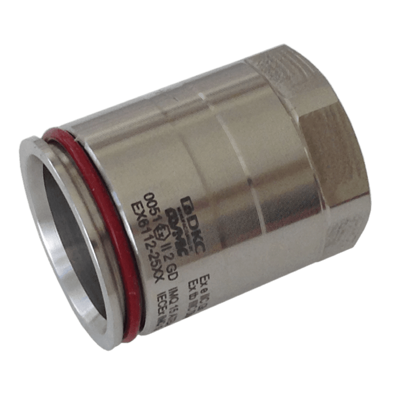 COSMEC - CSMEX6112-50XX Raccordo a innesto rapido tubo-scatola in ottone ATEX, diam. 50 mm, filetto f. M50x1,5 mm, IP67