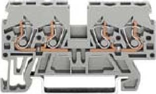 WAGO ITALIA SRL WAG870-826 MORSETTO A DOPPIO POTENZIALE 2,5 MM², GR