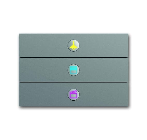 ABB SPA - ABBEJ 362 3 6342-866-101, INTER 3 TASTI ACCIAIO INOX