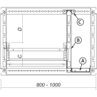 DKC-RAMBLOCK - RMBR5PFI2040 Modularità interna con fascia laterale da 200, dimensioni 2000 x 400 mm (AxL)