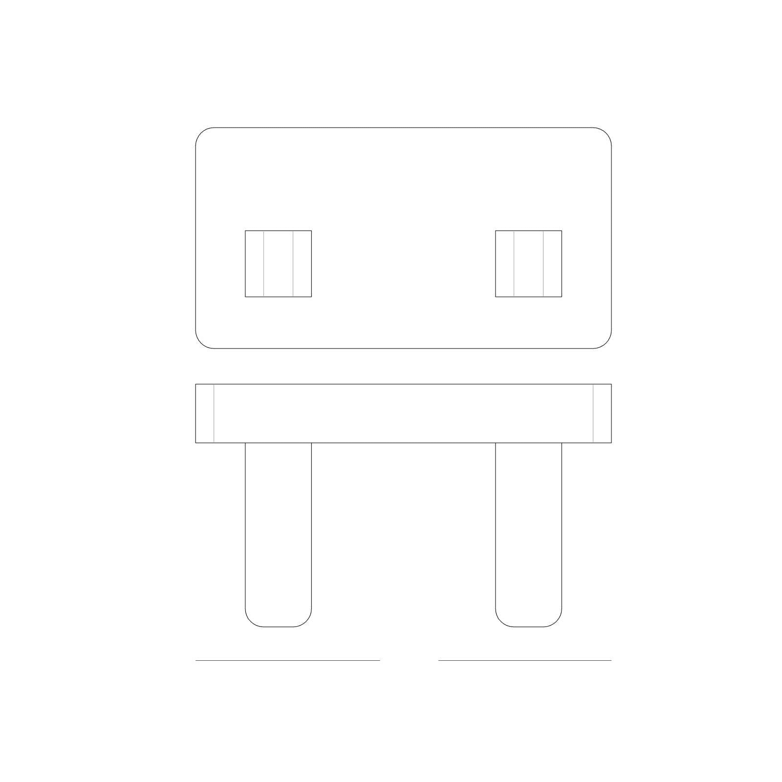 LINEA LIGHT (ILED) ILD98890 KIT TAPPI IN PLASTICA 2PZ.BIANCHI