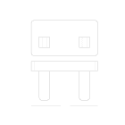 LINEA LIGHT (ILED) ILD98890 KIT TAPPI IN PLASTICA 2PZ.BIANCHI