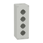 SCHNEIDER ELECTRIC - SNRXAPD4604 Pulsantiera in metallo grigia M25 4 fori 30MM 80X220X77 UL CSA