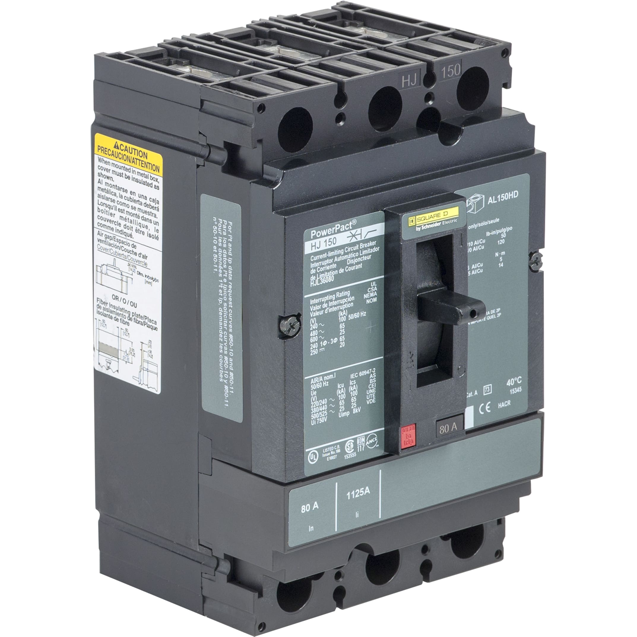 SCHNEIDER ELECTRIC SNRHJL36125C INTERRUTTORE SQD 125 A