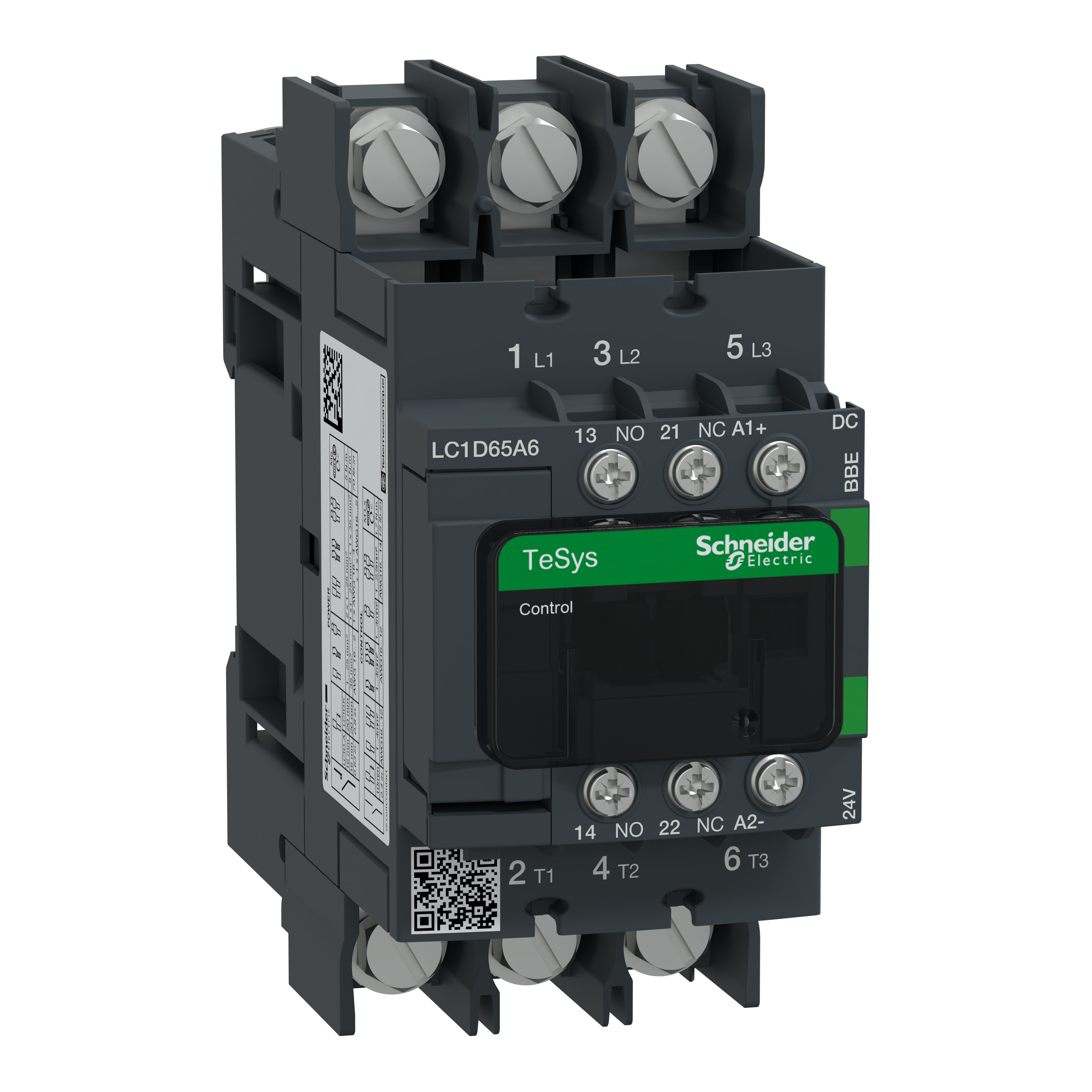 SCHNEIDER ELECTRIC SNRLC1D65A6BBE CONTATTORE 65A 24VDC GREEN CAP OC