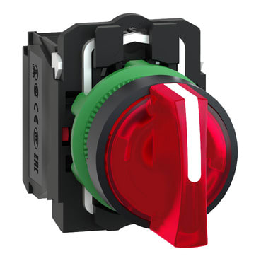 SCHNEIDER ELECTRIC SNRXB5AK134M5 SELETTORE LUM. ROSSO 3 POS.230VAC NC+NO