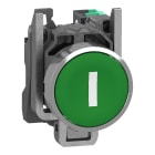 SCHNEIDER ELECTRIC - SNRXB4BA33115 Pulsante, Harmony XB4, metallo, filoghiera, verde, 22 mm, ad impulso, con marcatura in bianco I, 1 NO, contatti Push-in