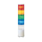 SCHNEIDER ELECTRIC - SNRXVC4B5K Harmony XVC, Colonna luminosa monoblocco precablata, plastica, rosso aranc. verde blu incolore,Ø40,montaggio diretto su base, luce fissa,IP54,24VAC/DC