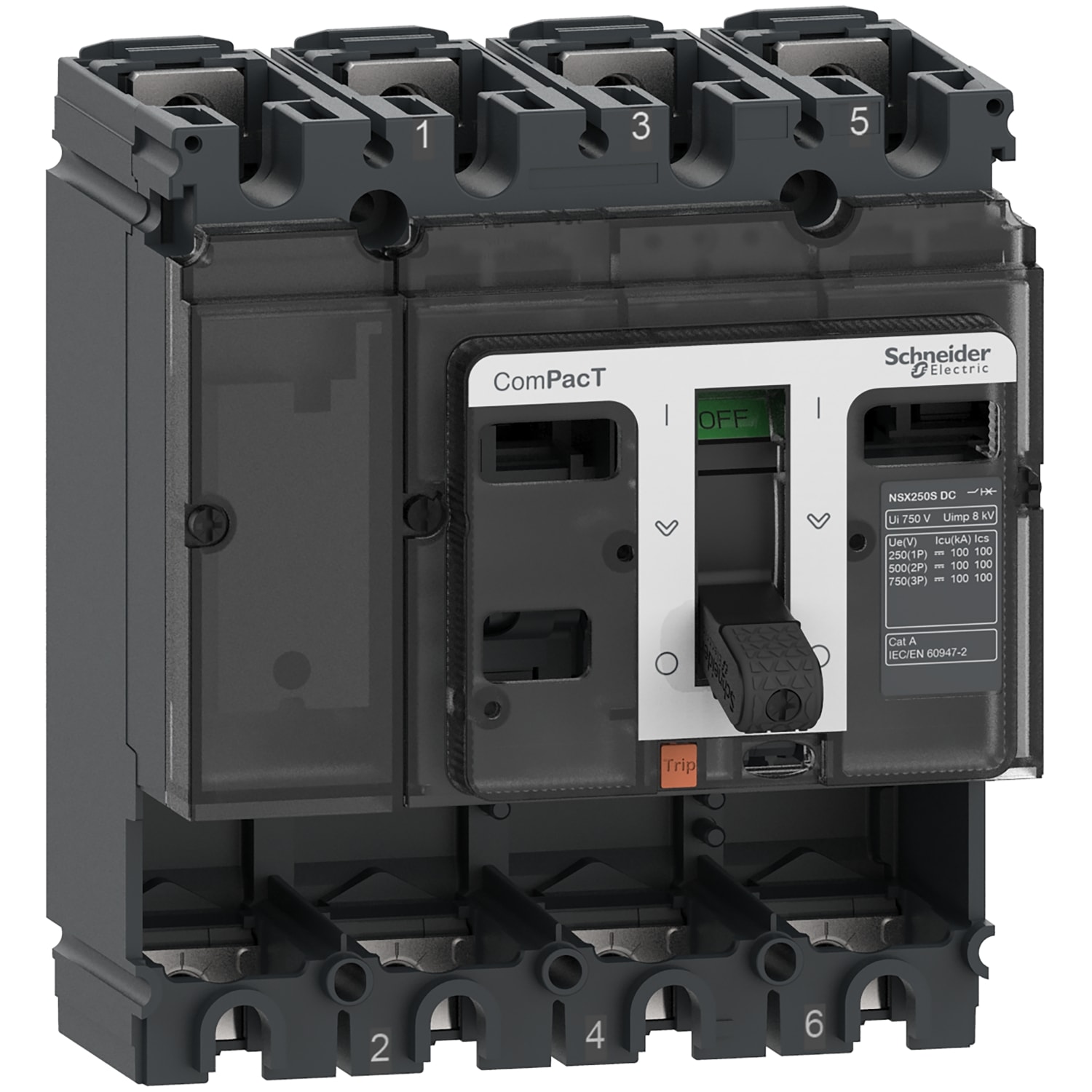 SCHNEIDER ELECTRIC SNRC25S4D NSX250DC S 100KA 4P SENZA SGANCIATORE_T