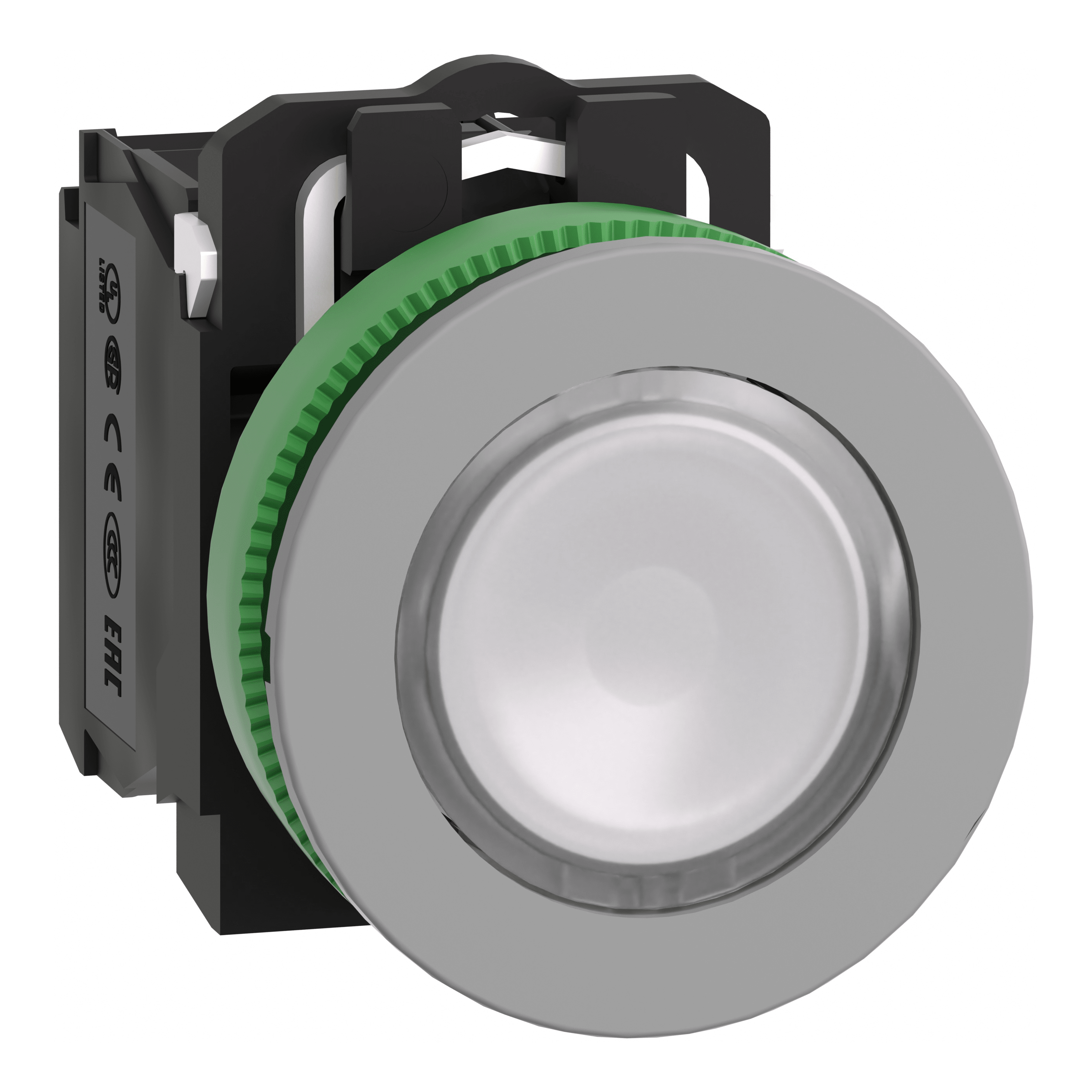 SCHNEIDER ELECTRIC SNRXB5FW31G5C0 PULS.LUM.BIANCO 120V NO+NC A FILO GRIGIO