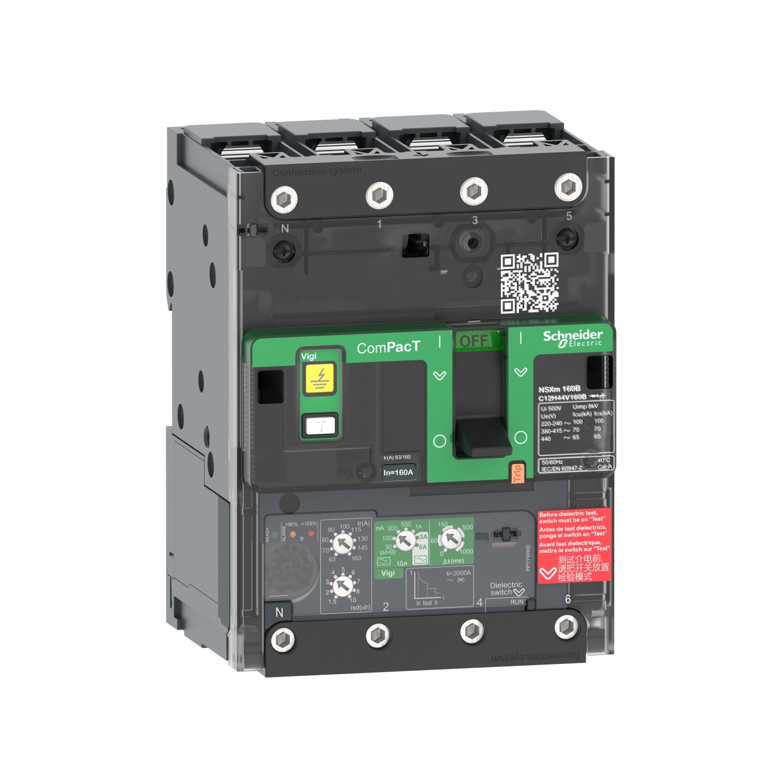 SCHNEIDER ELECTRIC SNRC12N44V160B NSXM 50KA VIGI 160A 4P CAPOCORDA_T
