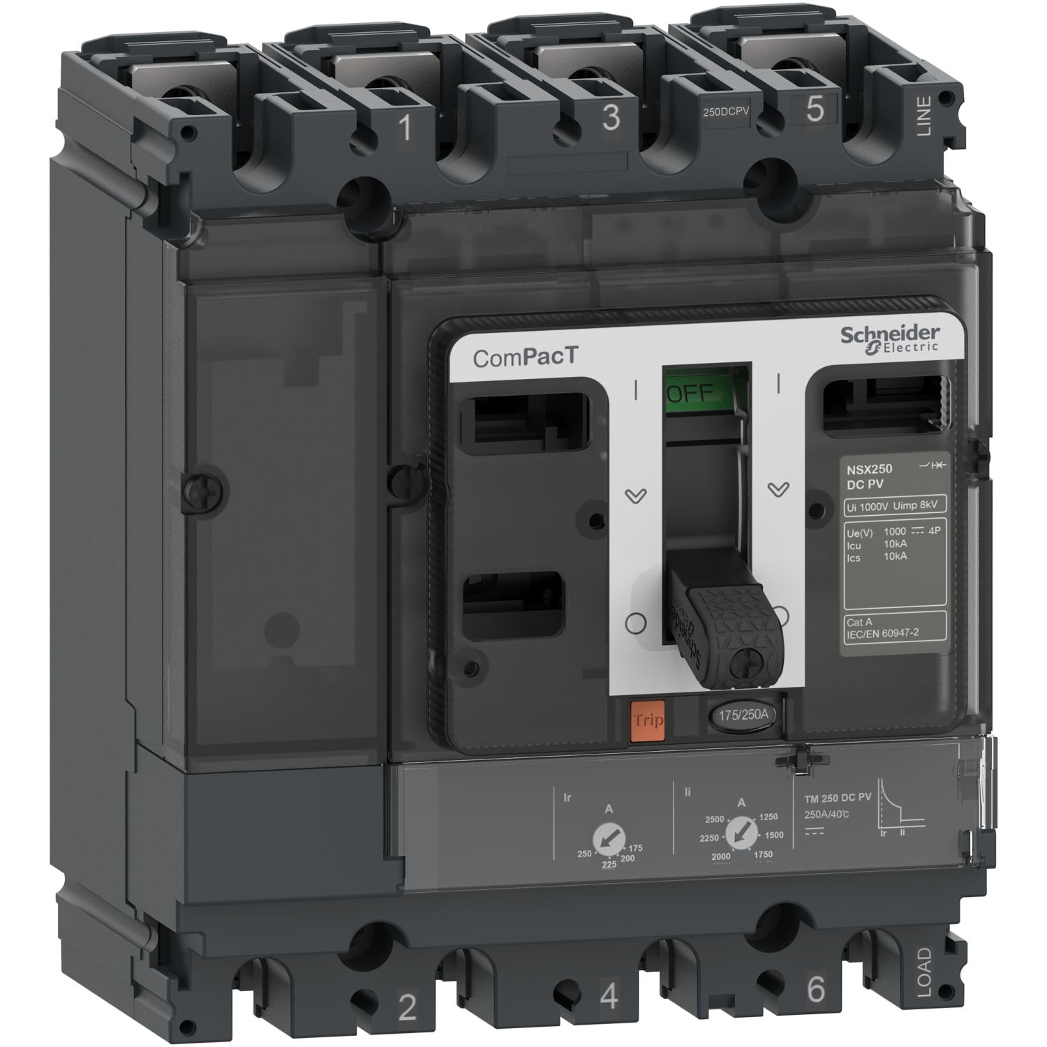 SCHNEIDER ELECTRIC SNRC16F4TM125D1 NSX125 DC PV TM125DC 4P/4R_T