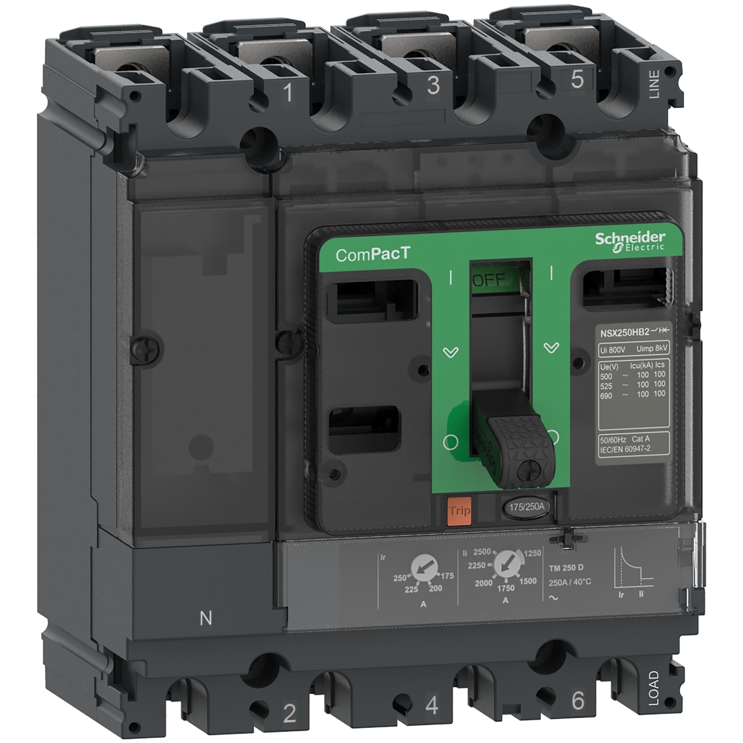 SCHNEIDER ELECTRIC SNRC25V4TM160 NSX250HB1 75KA TM160D 4P/4R_T