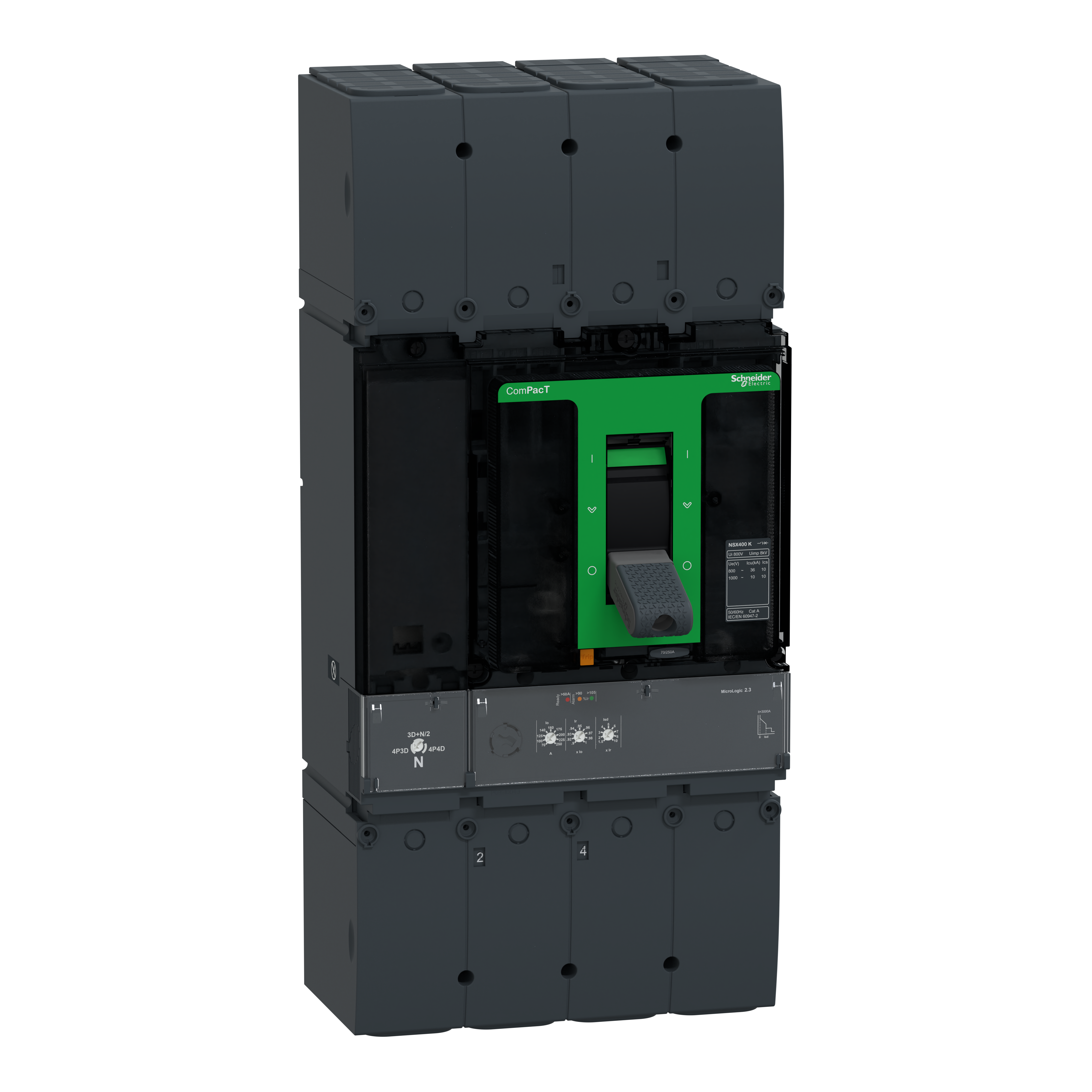 SCHNEIDER ELECTRIC SNRC40K42D400 NSX400 1KV 10KA AC 4P 400A MLOGIC-2.3_T