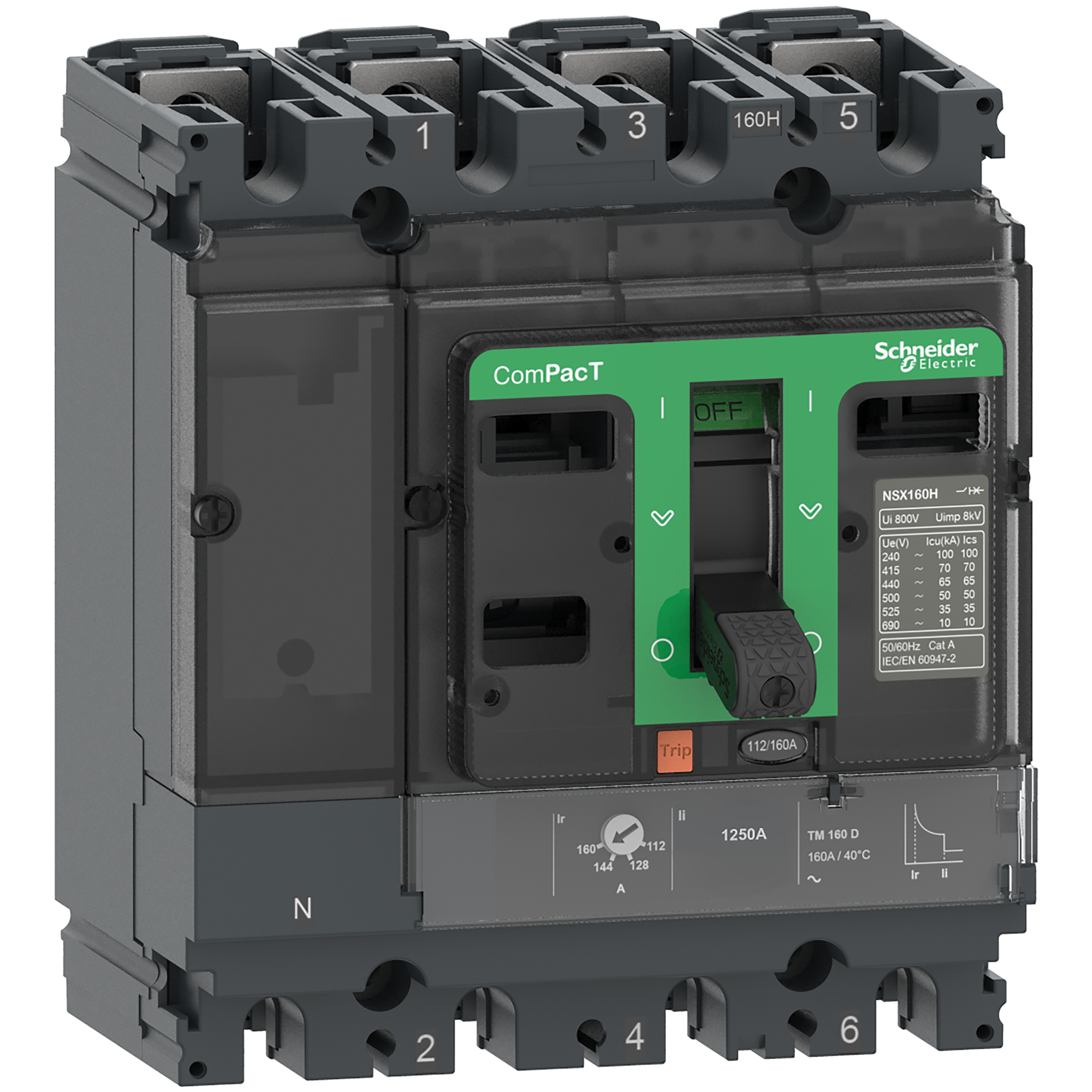 SCHNEIDER ELECTRIC SNRC10V4TM063 NSX100HB1 75KA TM63D 4P/4R_T