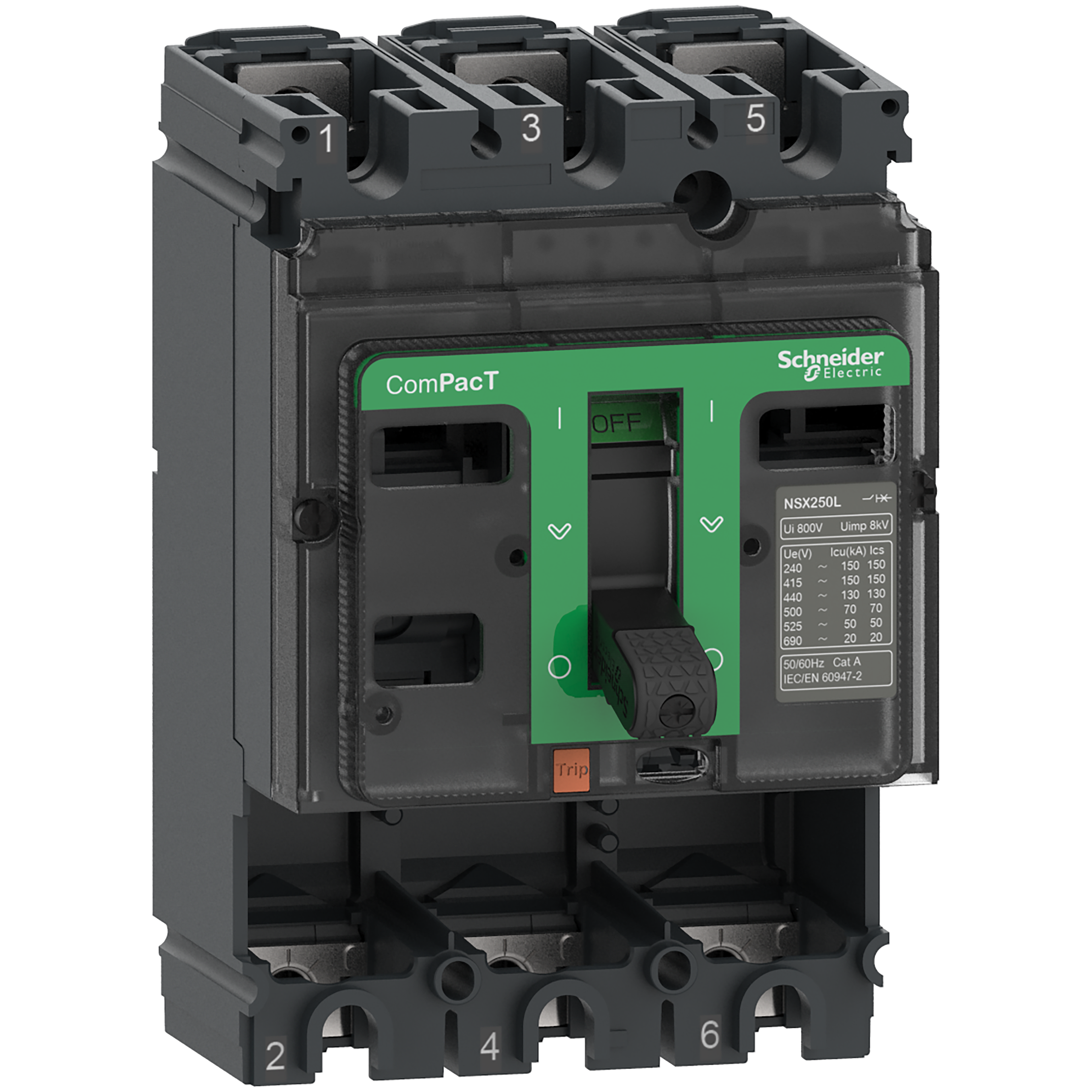SCHNEIDER ELECTRIC SNRC25S3 NSX250S 100KA 3P SENZA SGANCIATORE_T