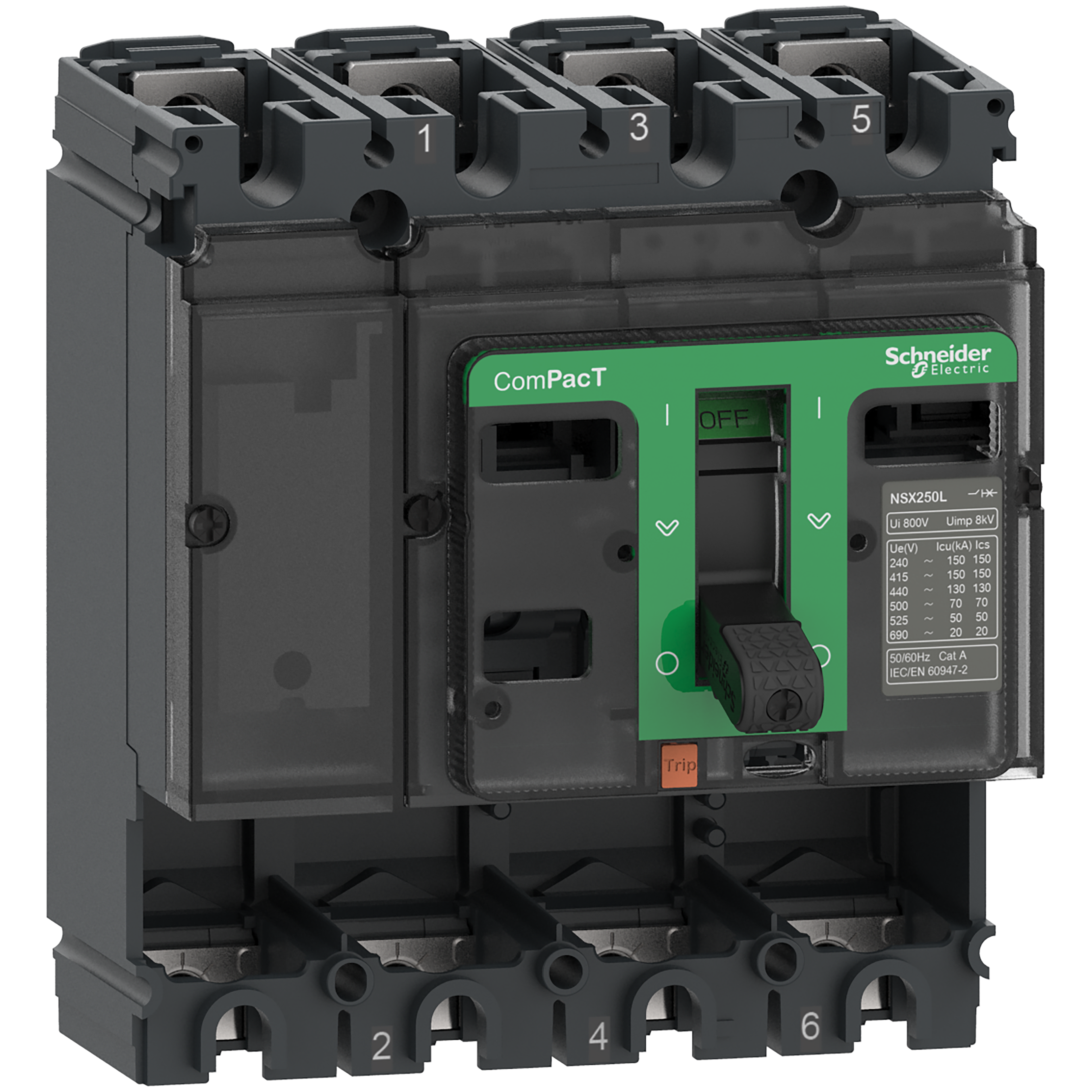 SCHNEIDER ELECTRIC SNRC10S4 NSX100S 100KA 4P SENZA SGANCIATORE_T